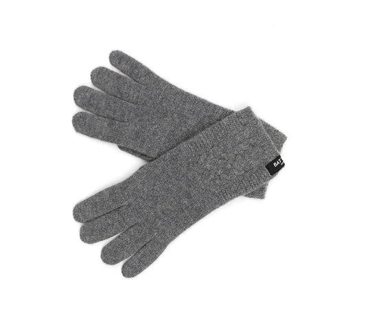 Grey Cashmere Gloves - 100% Mongolian Cashmere